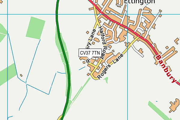 CV37 7TN map - OS VectorMap District (Ordnance Survey)