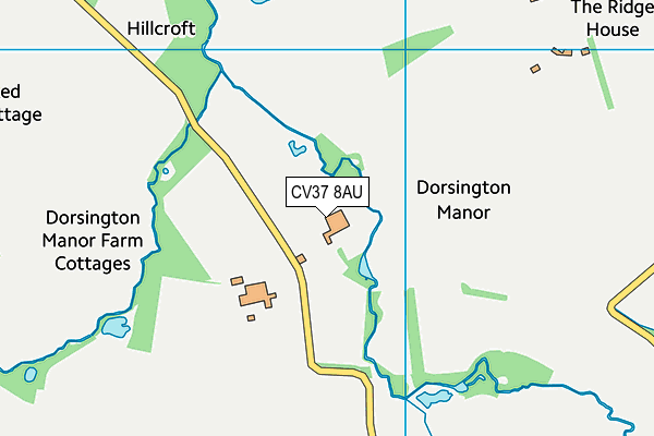 CV37 8AU map - OS VectorMap District (Ordnance Survey)