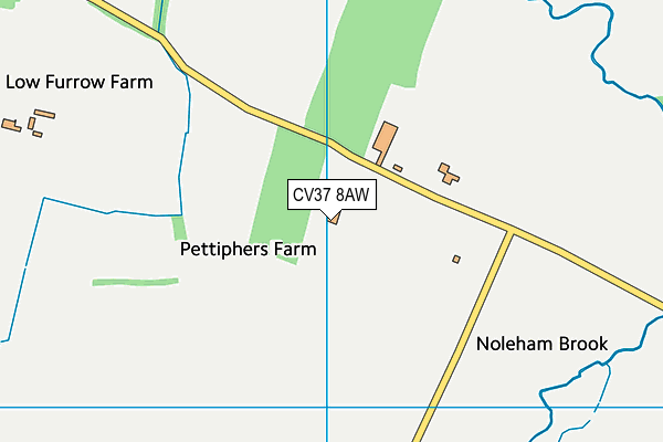 CV37 8AW map - OS VectorMap District (Ordnance Survey)