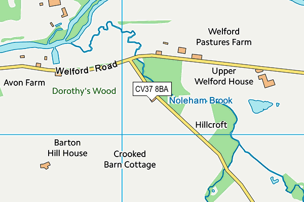 CV37 8BA map - OS VectorMap District (Ordnance Survey)