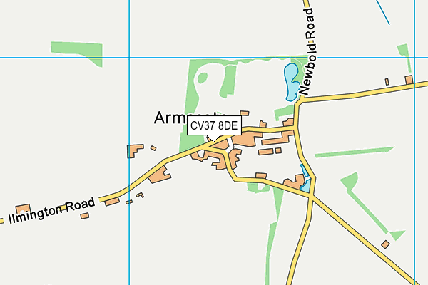 CV37 8DE map - OS VectorMap District (Ordnance Survey)