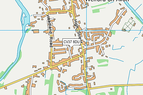 CV37 8DU map - OS VectorMap District (Ordnance Survey)