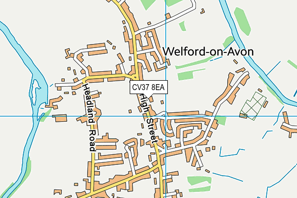 CV37 8EA map - OS VectorMap District (Ordnance Survey)