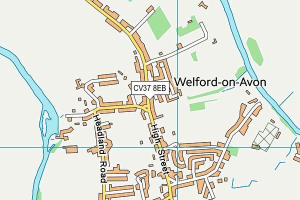 CV37 8EB map - OS VectorMap District (Ordnance Survey)