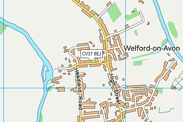 CV37 8EJ map - OS VectorMap District (Ordnance Survey)