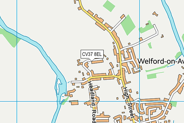 CV37 8EL map - OS VectorMap District (Ordnance Survey)