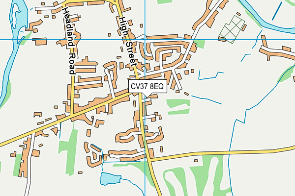 CV37 8EQ map - OS VectorMap District (Ordnance Survey)