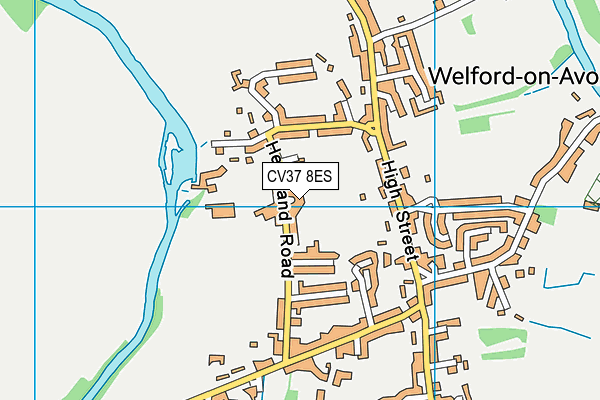 CV37 8ES map - OS VectorMap District (Ordnance Survey)