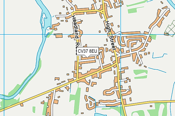 CV37 8EU map - OS VectorMap District (Ordnance Survey)