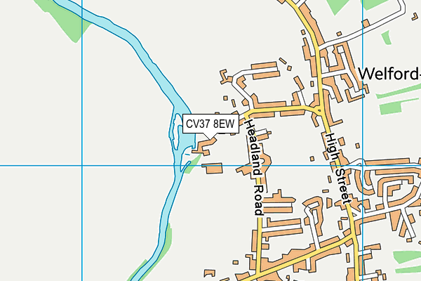 CV37 8EW map - OS VectorMap District (Ordnance Survey)