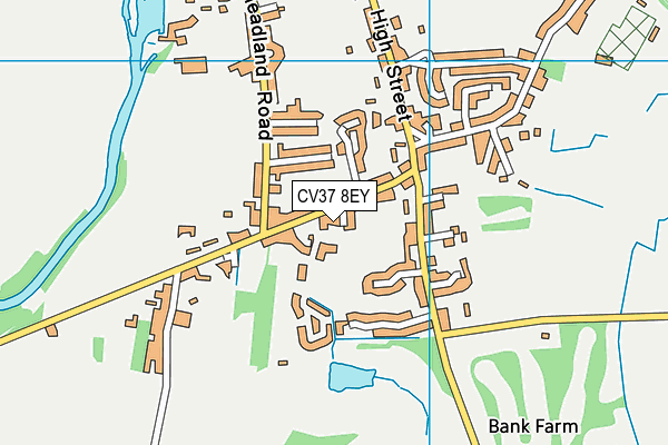 CV37 8EY map - OS VectorMap District (Ordnance Survey)