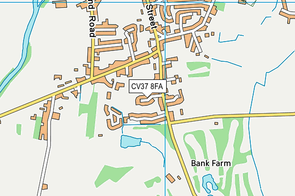 CV37 8FA map - OS VectorMap District (Ordnance Survey)