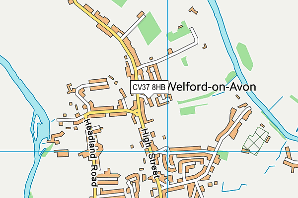 CV37 8HB map - OS VectorMap District (Ordnance Survey)