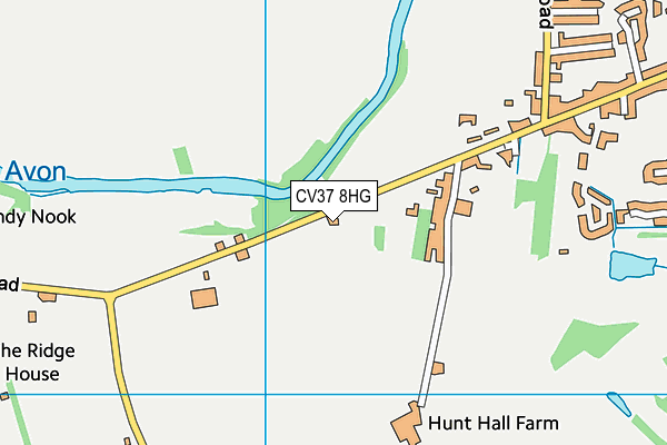 CV37 8HG map - OS VectorMap District (Ordnance Survey)