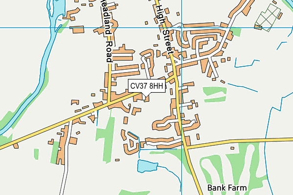 CV37 8HH map - OS VectorMap District (Ordnance Survey)