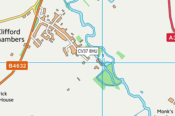 CV37 8HU map - OS VectorMap District (Ordnance Survey)