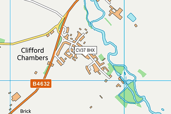 CV37 8HX map - OS VectorMap District (Ordnance Survey)