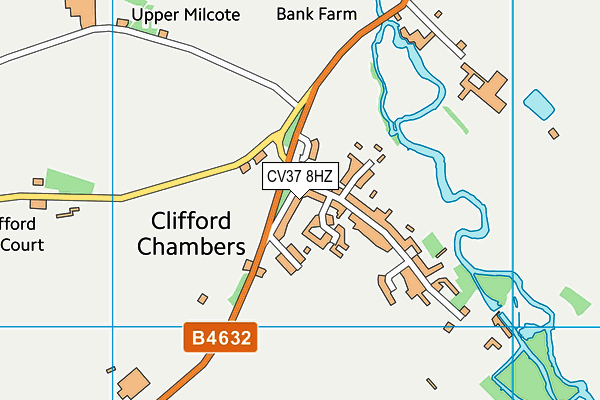 CV37 8HZ map - OS VectorMap District (Ordnance Survey)