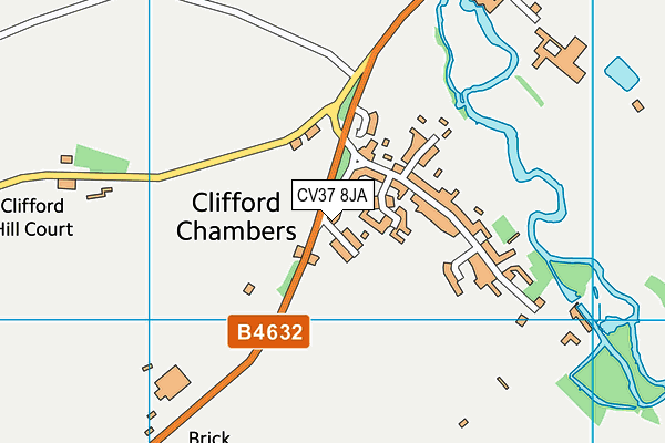 CV37 8JA map - OS VectorMap District (Ordnance Survey)