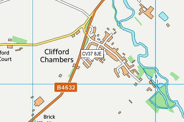 CV37 8JE map - OS VectorMap District (Ordnance Survey)