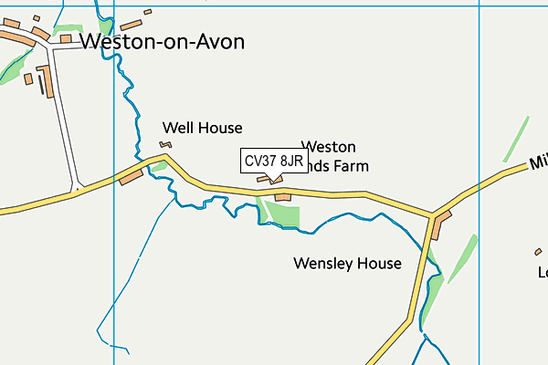 CV37 8JR map - OS VectorMap District (Ordnance Survey)