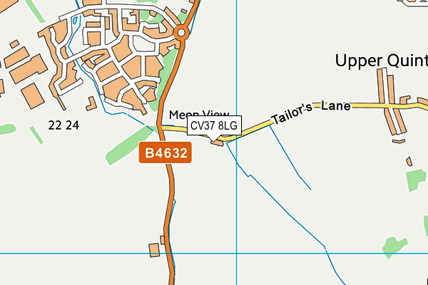 CV37 8LG map - OS VectorMap District (Ordnance Survey)