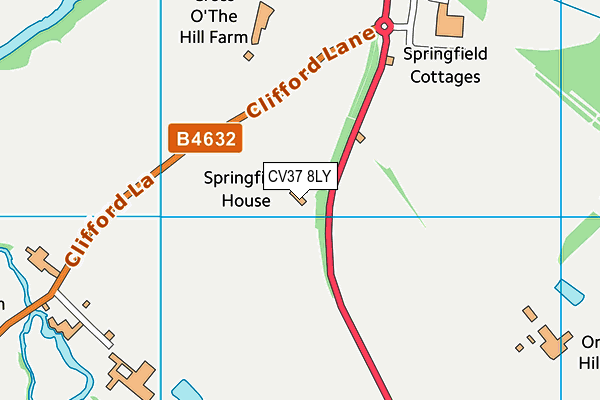 CV37 8LY map - OS VectorMap District (Ordnance Survey)