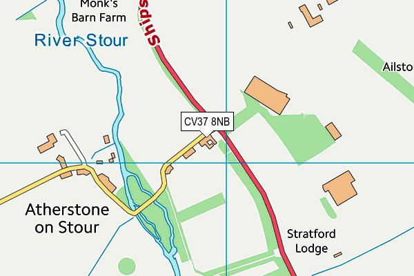 CV37 8NB map - OS VectorMap District (Ordnance Survey)