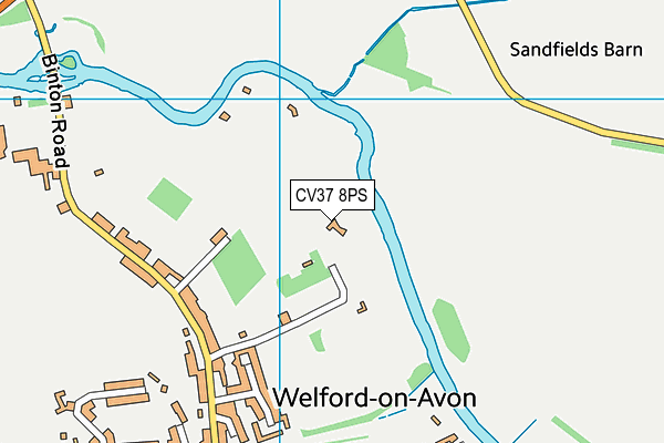 CV37 8PS map - OS VectorMap District (Ordnance Survey)