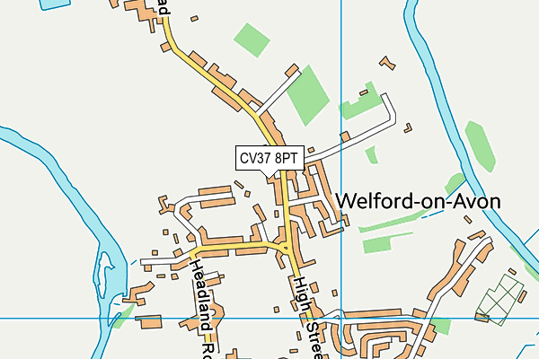 CV37 8PT map - OS VectorMap District (Ordnance Survey)