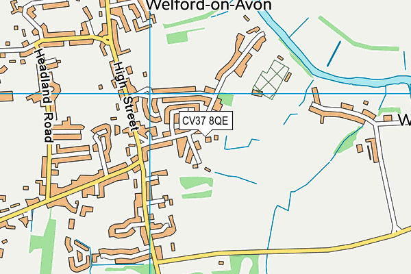 CV37 8QE map - OS VectorMap District (Ordnance Survey)