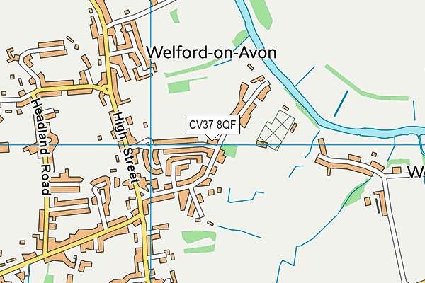 CV37 8QF map - OS VectorMap District (Ordnance Survey)