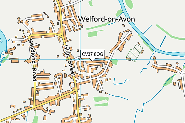 CV37 8QG map - OS VectorMap District (Ordnance Survey)