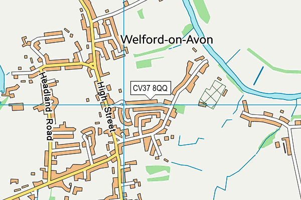 CV37 8QQ map - OS VectorMap District (Ordnance Survey)