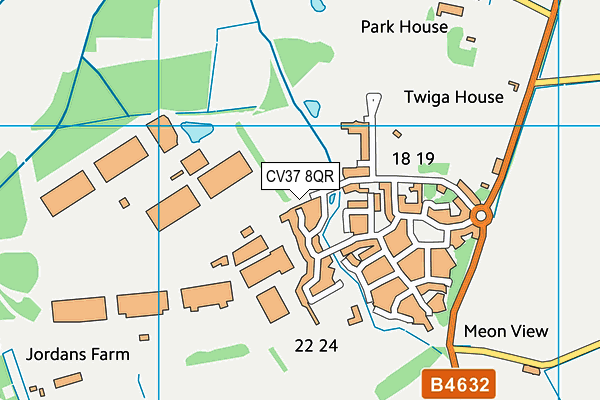 CV37 8QR map - OS VectorMap District (Ordnance Survey)