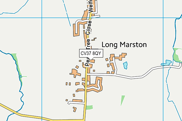 CV37 8QY map - OS VectorMap District (Ordnance Survey)