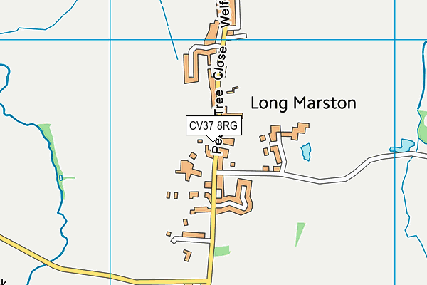 CV37 8RG map - OS VectorMap District (Ordnance Survey)