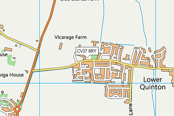 CV37 8RY map - OS VectorMap District (Ordnance Survey)
