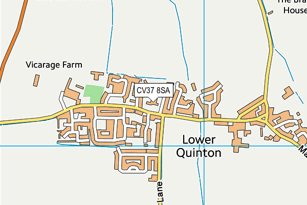 Quinton Primary School map (CV37 8SA) - OS VectorMap District (Ordnance Survey)