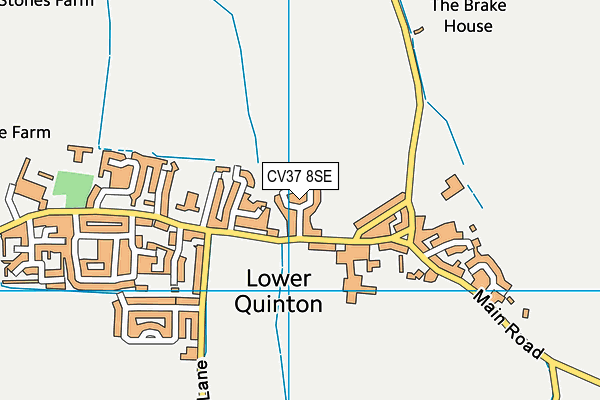 Lower Quinton Playing Fields map (CV37 8SE) - OS VectorMap District (Ordnance Survey)