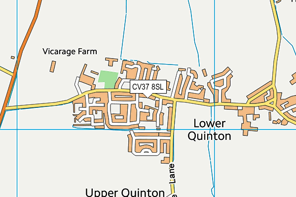 CV37 8SL map - OS VectorMap District (Ordnance Survey)