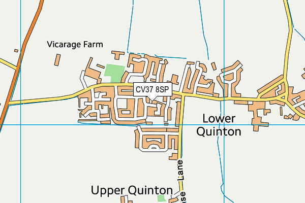 CV37 8SP map - OS VectorMap District (Ordnance Survey)