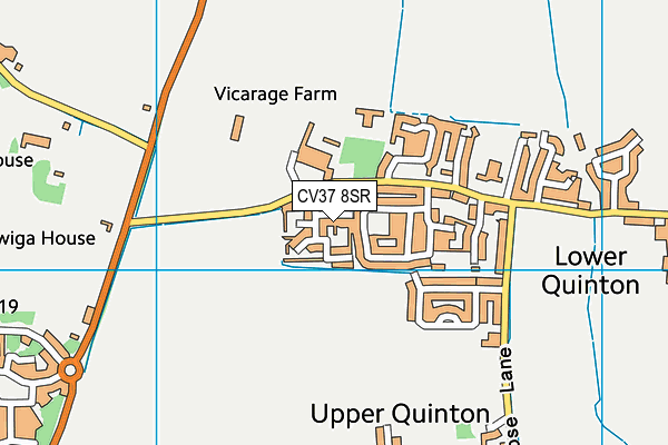 CV37 8SR map - OS VectorMap District (Ordnance Survey)