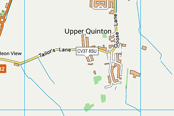 CV37 8SU map - OS VectorMap District (Ordnance Survey)