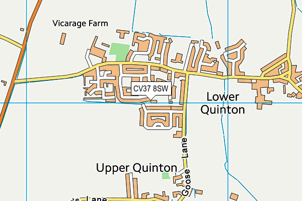CV37 8SW map - OS VectorMap District (Ordnance Survey)