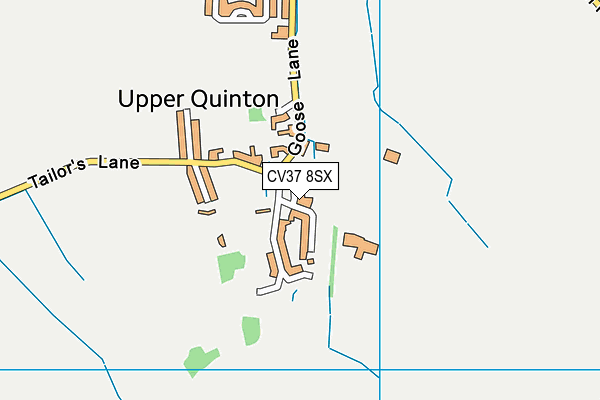 CV37 8SX map - OS VectorMap District (Ordnance Survey)