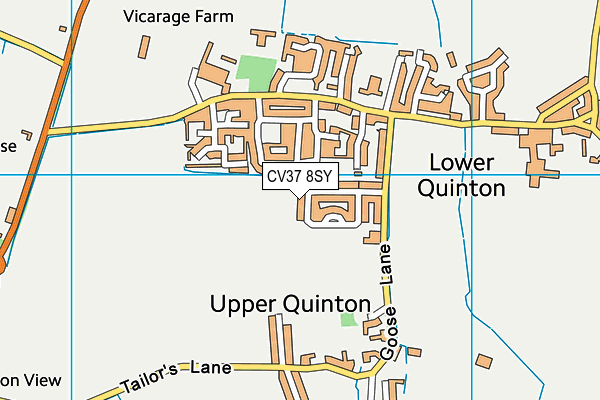 CV37 8SY map - OS VectorMap District (Ordnance Survey)