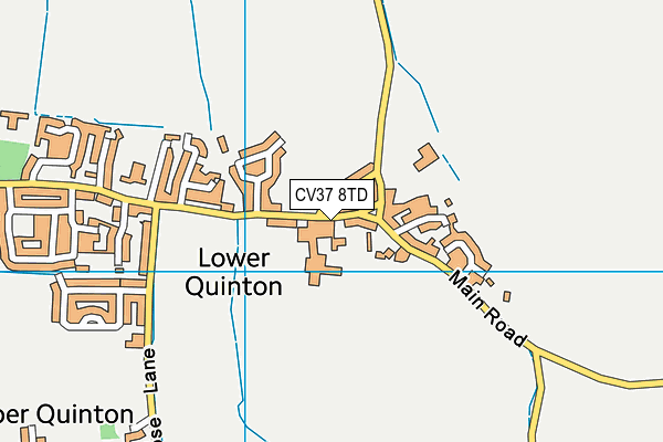 CV37 8TD map - OS VectorMap District (Ordnance Survey)