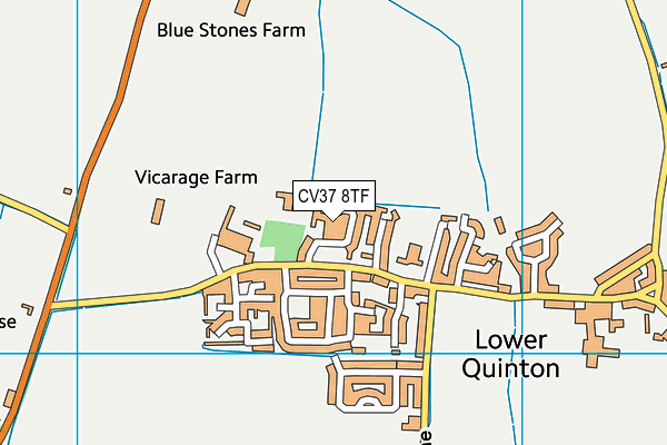 CV37 8TF map - OS VectorMap District (Ordnance Survey)