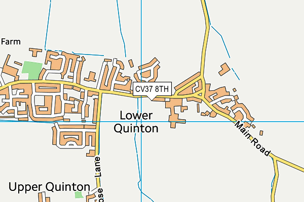 CV37 8TH map - OS VectorMap District (Ordnance Survey)